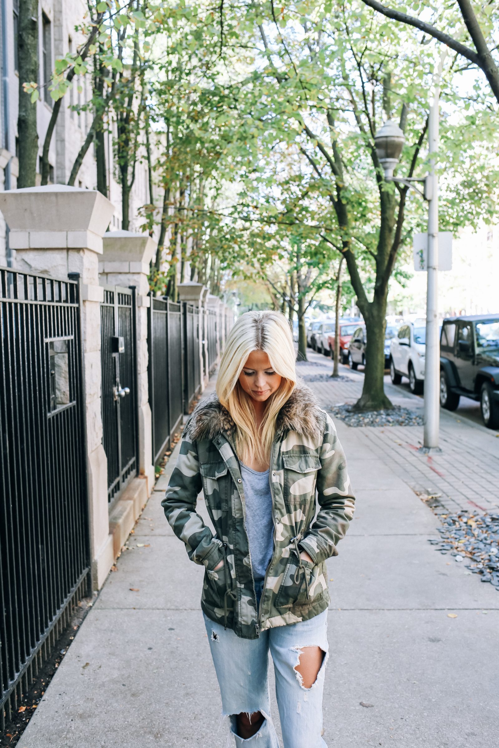 Camo and a Little Pop of Fur